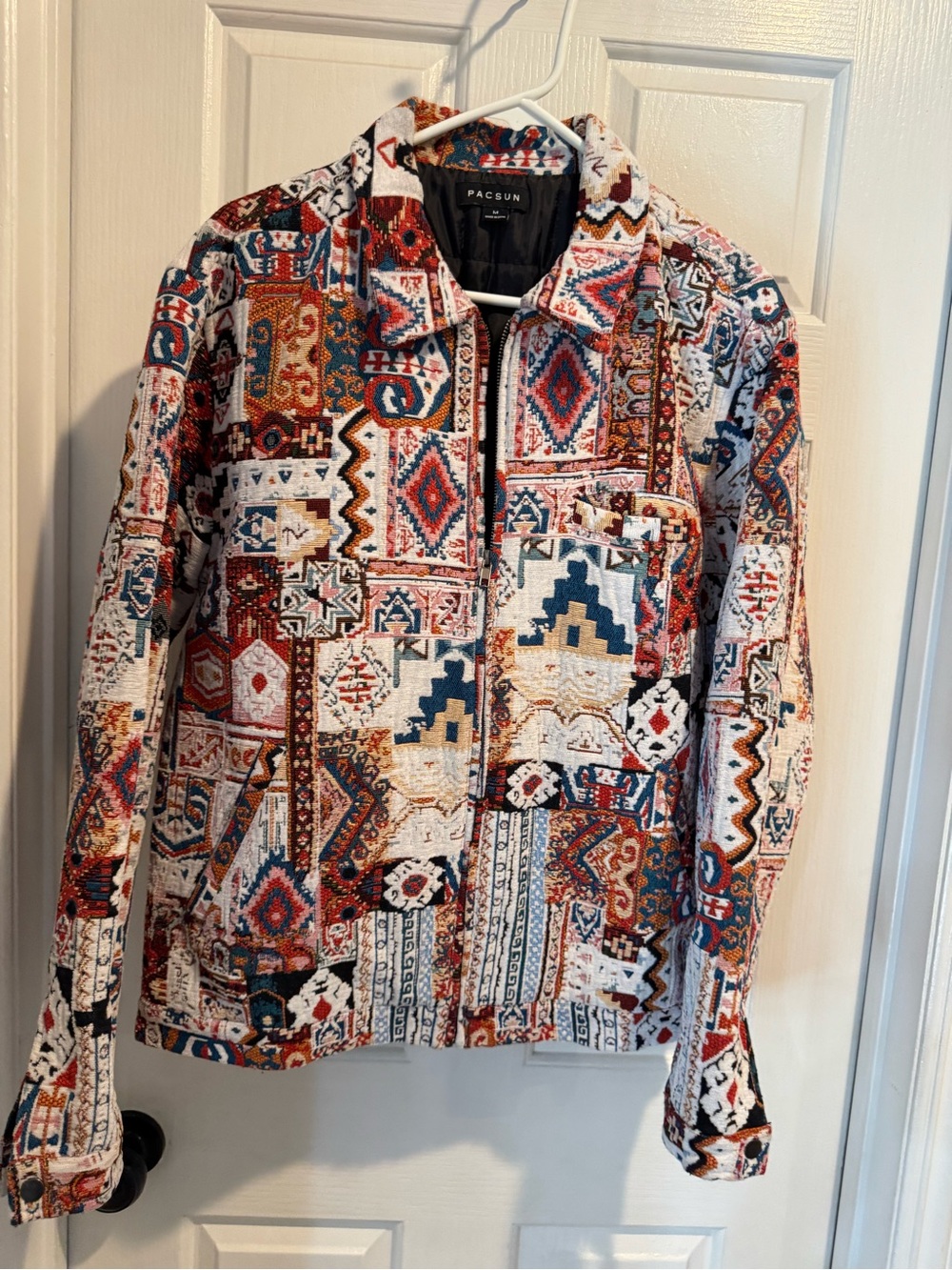 PacSun Men’s Multicolor tapestry  Zip Jacket